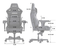 ANDA SEAT Kaiser 4 XL Fabric Dark Grey - 1473934 - zdjęcie 6